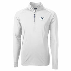 NFL Indianapolis Colts Cutter & Buck Adapt Eco Knit Stretch Recycled Quarter-Zip Throwback Pullover Top