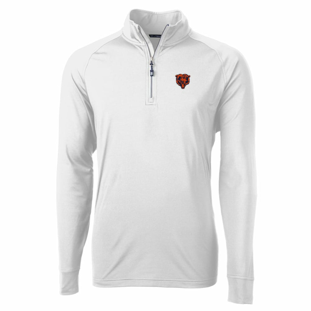 NFL Chicago Bears Cutter & Buck Adapt Eco Knit Stretch Recycled Quarter-Zip Throwback Pullover Top