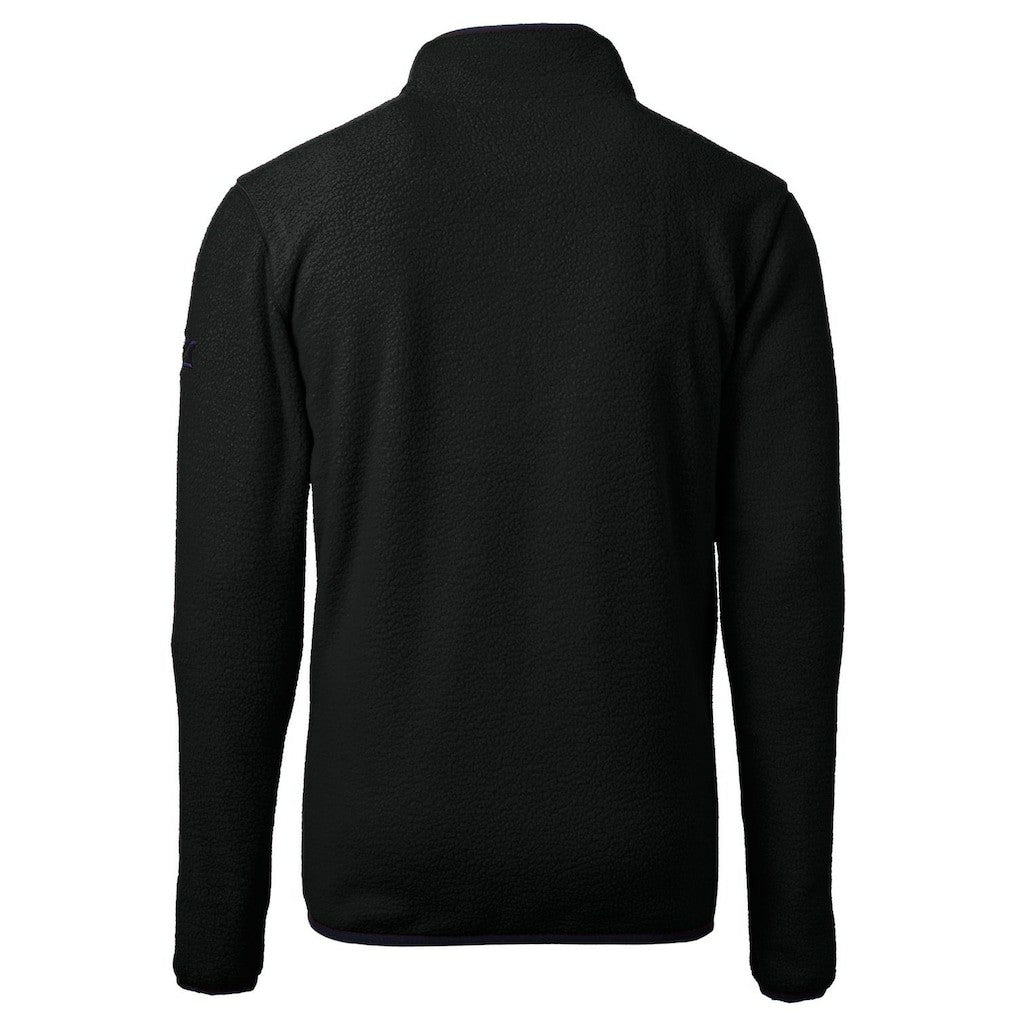 NFL New Orleans Saints Cutter & Buck Throwback Eco Sherpa Fleece Quarter-Zip Pullover Jacket