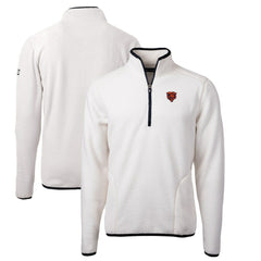 NFL Chicago Bears Cutter & Buck Throwback Eco Sherpa Fleece Quarter-Zip Pullover Jacket