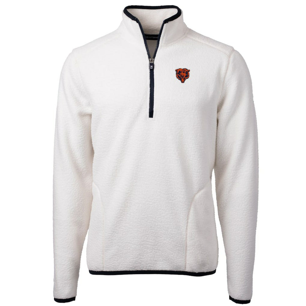 NFL Chicago Bears Cutter & Buck Throwback Eco Sherpa Fleece Quarter-Zip Pullover Jacket