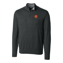 NFL Cincinnati Bengals Cutter & Buck Throwback Logo Lakemont Tri-Blend Quarter-Zip Pullover Sweater