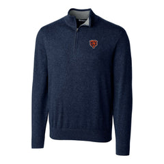 NFL Chicago Bears Cutter & Buck Throwback Logo Lakemont Tri-Blend Quarter-Zip Pullover Sweater