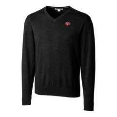 NFL San Francisco 49ers Cutter & Buck Throwback Logo Lakemont Tri-Blend V-Neck Pullover Sweater