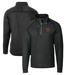 NFL Chicago Bears Cutter & Buck Throwback Logo Mainsail Sweater-Knit Half-Zip Pullover Jacket