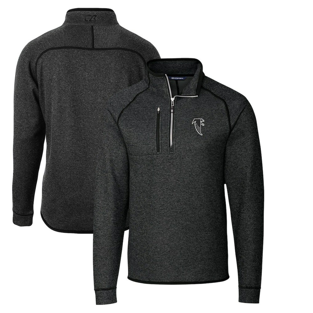 NFL Atlanta Falcons Cutter & Buck Throwback Logo Mainsail Sweater-Knit Half-Zip Pullover Jacket