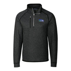 NFL Seattle Seahawks Cutter & Buck Throwback Logo Mainsail Sweater-Knit Half-Zip Pullover Jacket