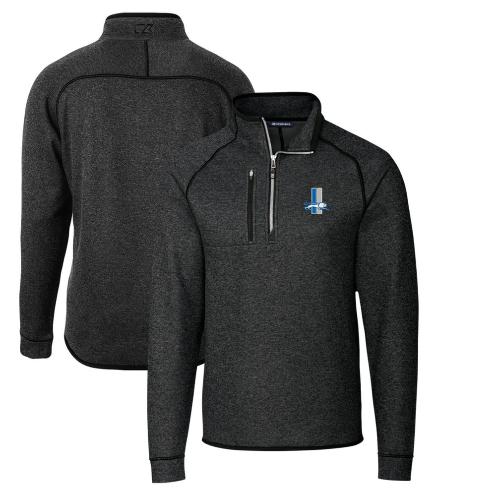 NFL Detroit Lions Cutter & Buck Throwback Logo Mainsail Sweater-Knit Half-Zip Pullover Jacket