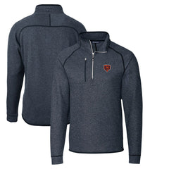 NFL Chicago Bears Cutter & Buck Throwback Logo Mainsail Sweater-Knit Half-Zip Pullover Jacket