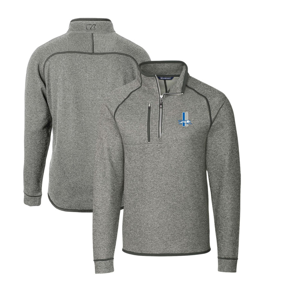 NFL Detroit Lions Cutter & Buck Throwback Logo Mainsail Sweater-Knit Half-Zip Pullover Jacket