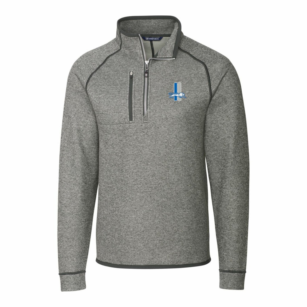 NFL Detroit Lions Cutter & Buck Throwback Logo Mainsail Sweater-Knit Half-Zip Pullover Jacket