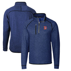 NFL Denver Broncos Cutter & Buck Throwback Logo Mainsail Sweater-Knit Half-Zip Pullover Jacket