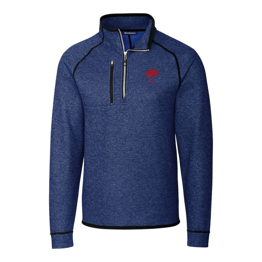 NFL Buffalo Bills Cutter & Buck Throwback Logo Mainsail Sweater-Knit Half-Zip Pullover Jacket