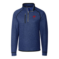 NFL Buffalo Bills Cutter & Buck Throwback Logo Mainsail Sweater-Knit Half-Zip Pullover Jacket