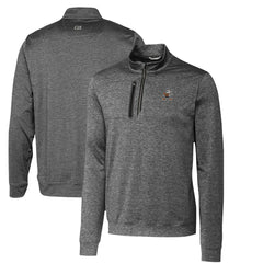 NFL Cleveland Browns Cutter & Buck Stealth Heathered Throwback Logo Quarter-Zip Pullover Top