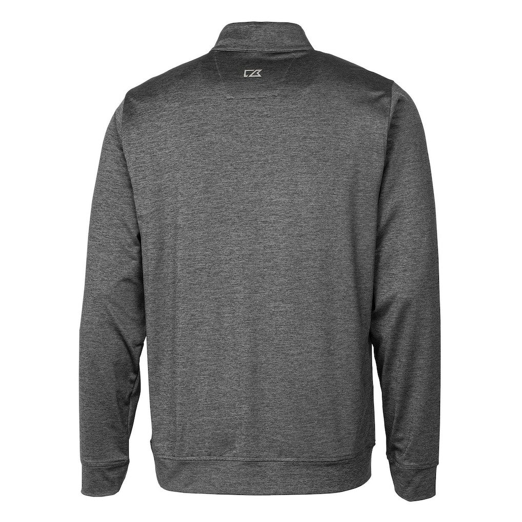 NFL Cleveland Browns Cutter & Buck Stealth Heathered Throwback Logo Quarter-Zip Pullover Top