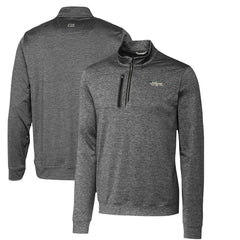 NFL New York Jets Cutter & Buck Stealth Heathered Throwback Logo Quarter-Zip Pullover Top