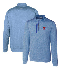 NFL Buffalo Bills Cutter & Buck Stealth Heathered Throwback Logo Quarter-Zip Pullover Top