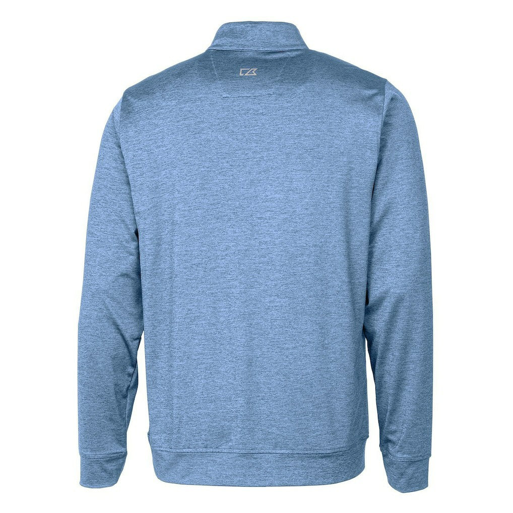 NFL Buffalo Bills Cutter & Buck Stealth Heathered Throwback Logo Quarter-Zip Pullover Top