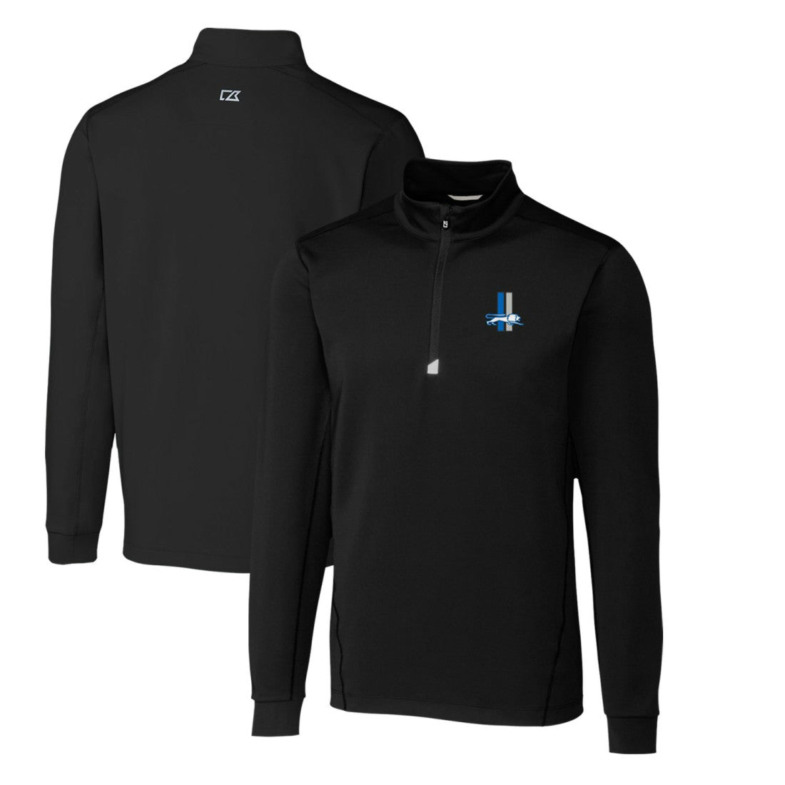 NFL Detroit Lions Cutter & Buck Throwback Logo Traverse Stretch Quarter-Zip Pullover Top