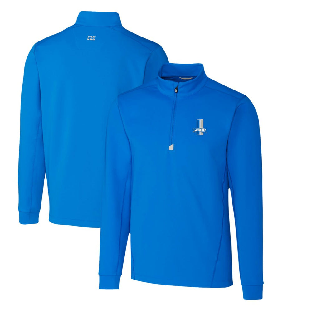 NFL Detroit Lions Cutter & Buck Throwback Logo Traverse Stretch Quarter-Zip Pullover Top