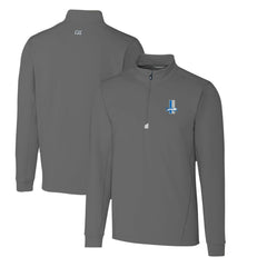 NFL Detroit Lions Cutter & Buck Throwback Logo Traverse Stretch Quarter-Zip Pullover Top