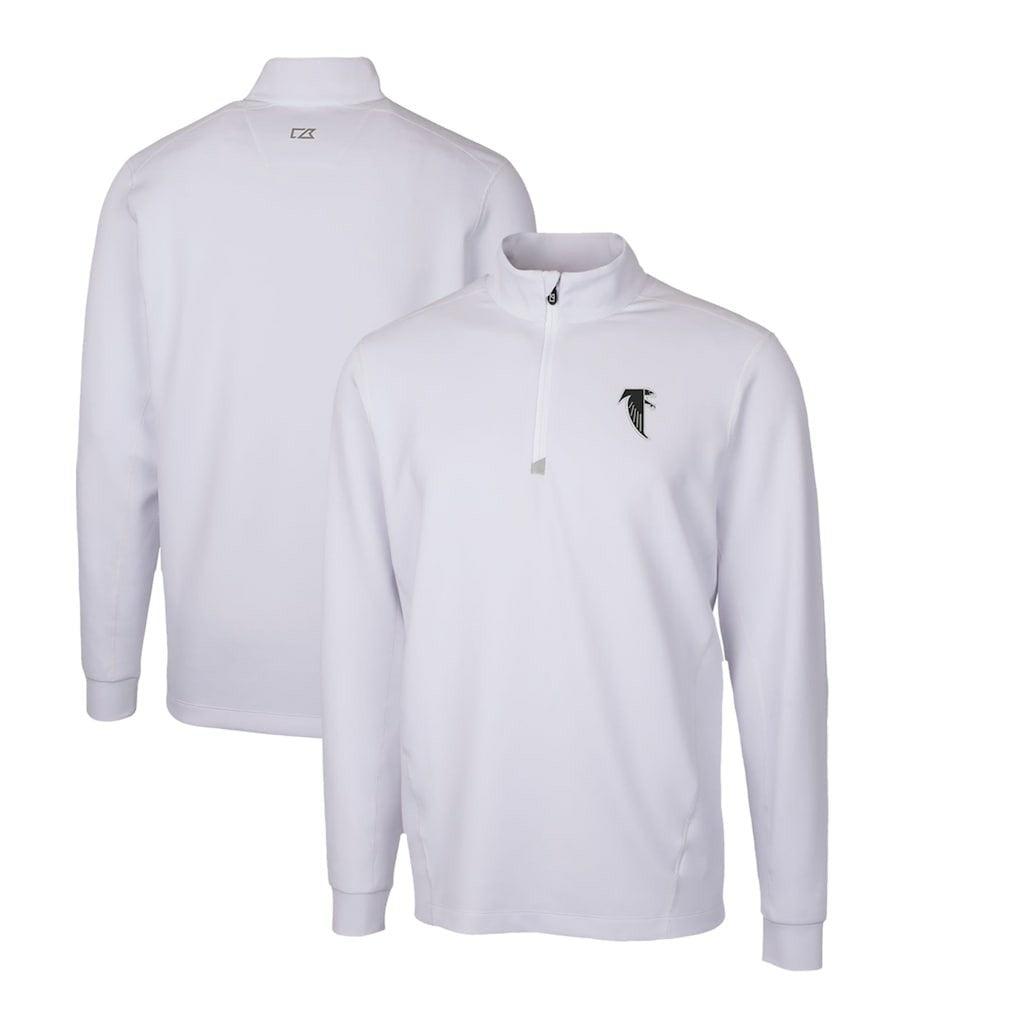 NFL Atlanta Falcons Cutter & Buck Throwback Logo Traverse Stretch Quarter-Zip Pullover Top
