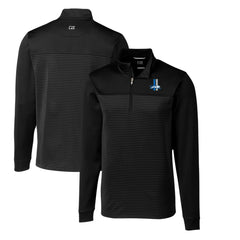 NFL Detroit Lions Cutter & Buck Throwback Logo Traverse Stripe Stretch Quarter-Zip Pullover Top