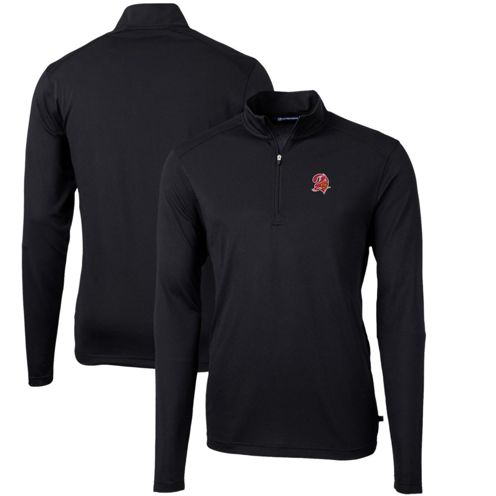NFL Tampa Bay Buccaneers Cutter & Buck Throwback Logo Virtue Eco Pique Recycled Quarter-Zip Pullover Top