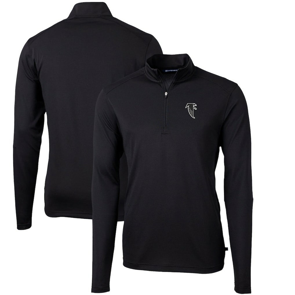NFL Atlanta Falcons Cutter & Buck Throwback Logo Virtue Eco Pique Recycled Quarter-Zip Pullover Top