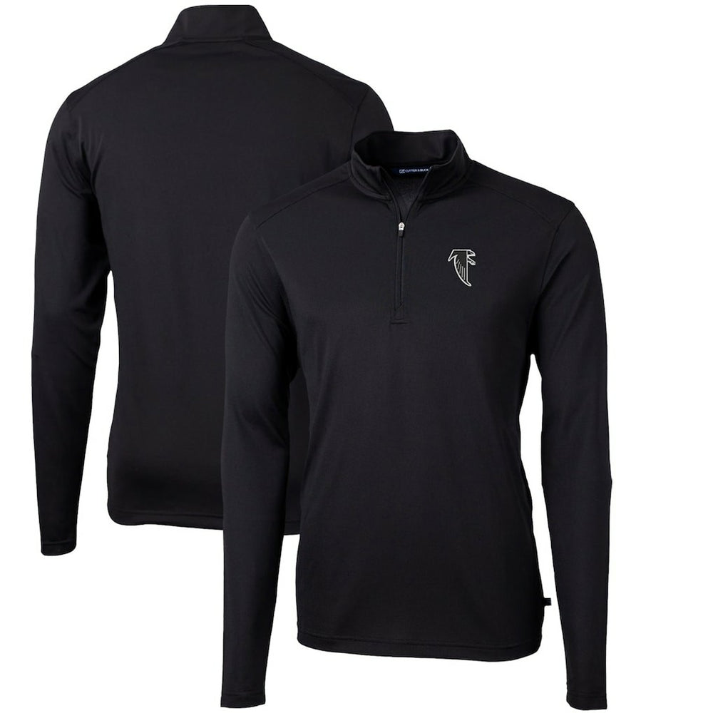 NFL Atlanta Falcons Cutter & Buck Throwback Logo Virtue Eco Pique Recycled Quarter-Zip Pullover Top