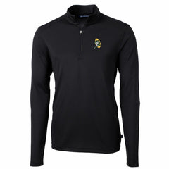 NFL Green Bay Packers Cutter & Buck Throwback Logo Virtue Eco Pique Recycled Quarter-Zip Pullover Top