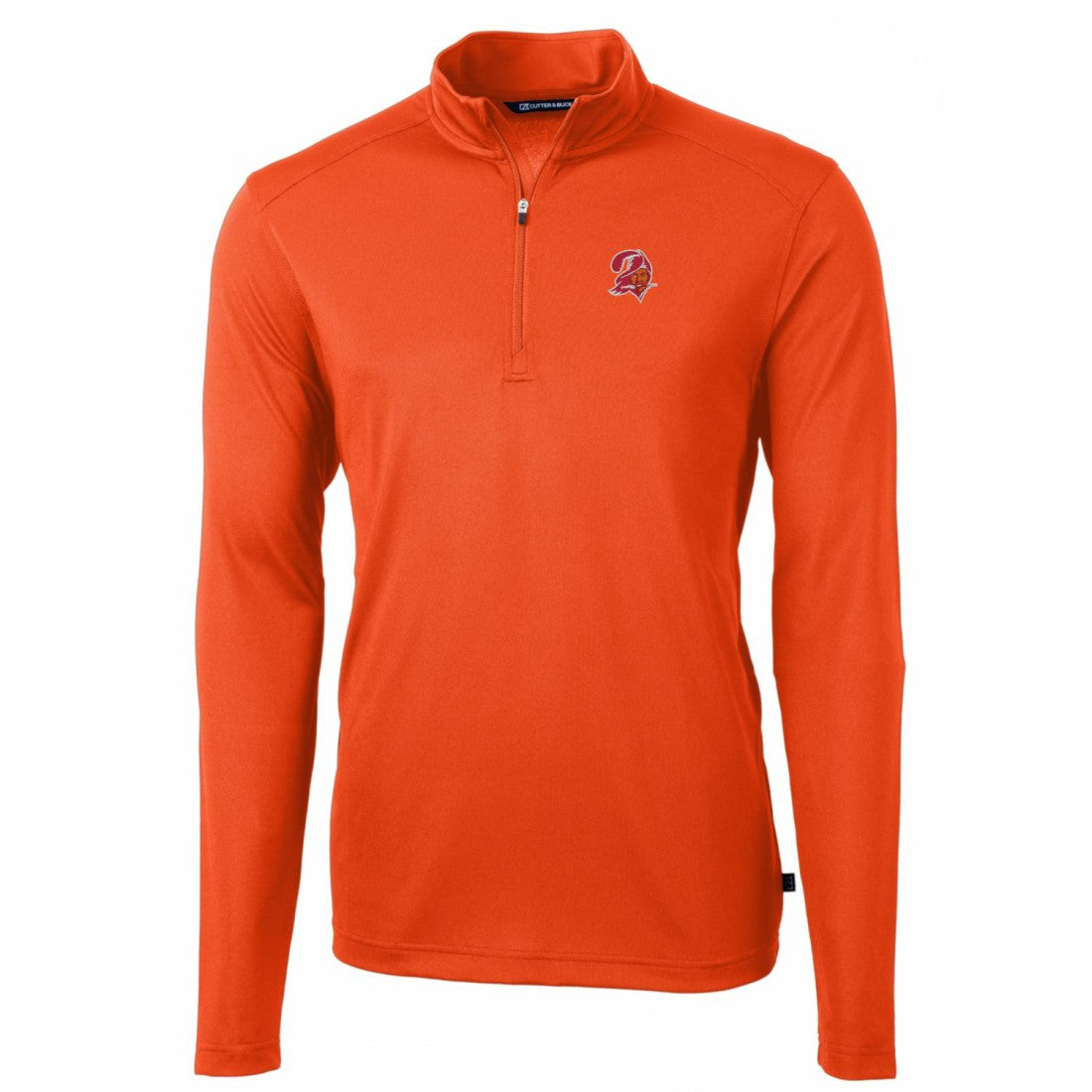 NFL Tampa Bay Buccaneers Cutter & Buck Throwback Logo Virtue Eco Pique Recycled Quarter-Zip Pullover Top