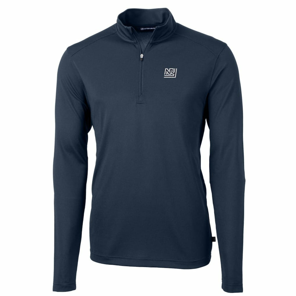 NFL New York Giants Cutter & Buck Throwback Logo Virtue Eco Pique Recycled Quarter-Zip Pullover Top
