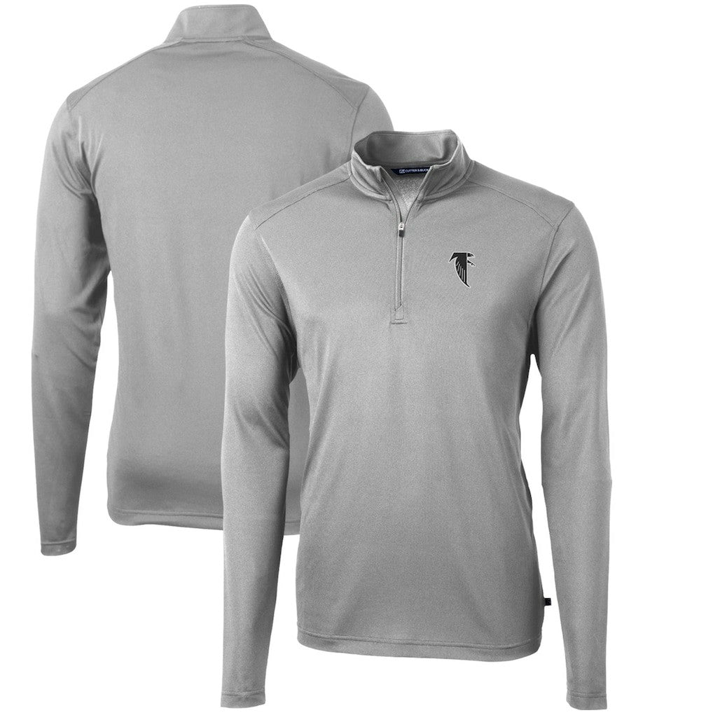 NFL Atlanta Falcons Cutter & Buck Throwback Logo Virtue Eco Pique Recycled Quarter-Zip Pullover Top