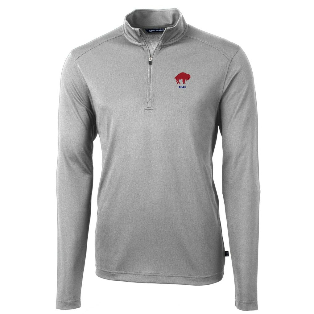 NFL Buffalo Bills Cutter & Buck Throwback Logo Virtue Eco Pique Recycled Quarter-Zip Pullover Top