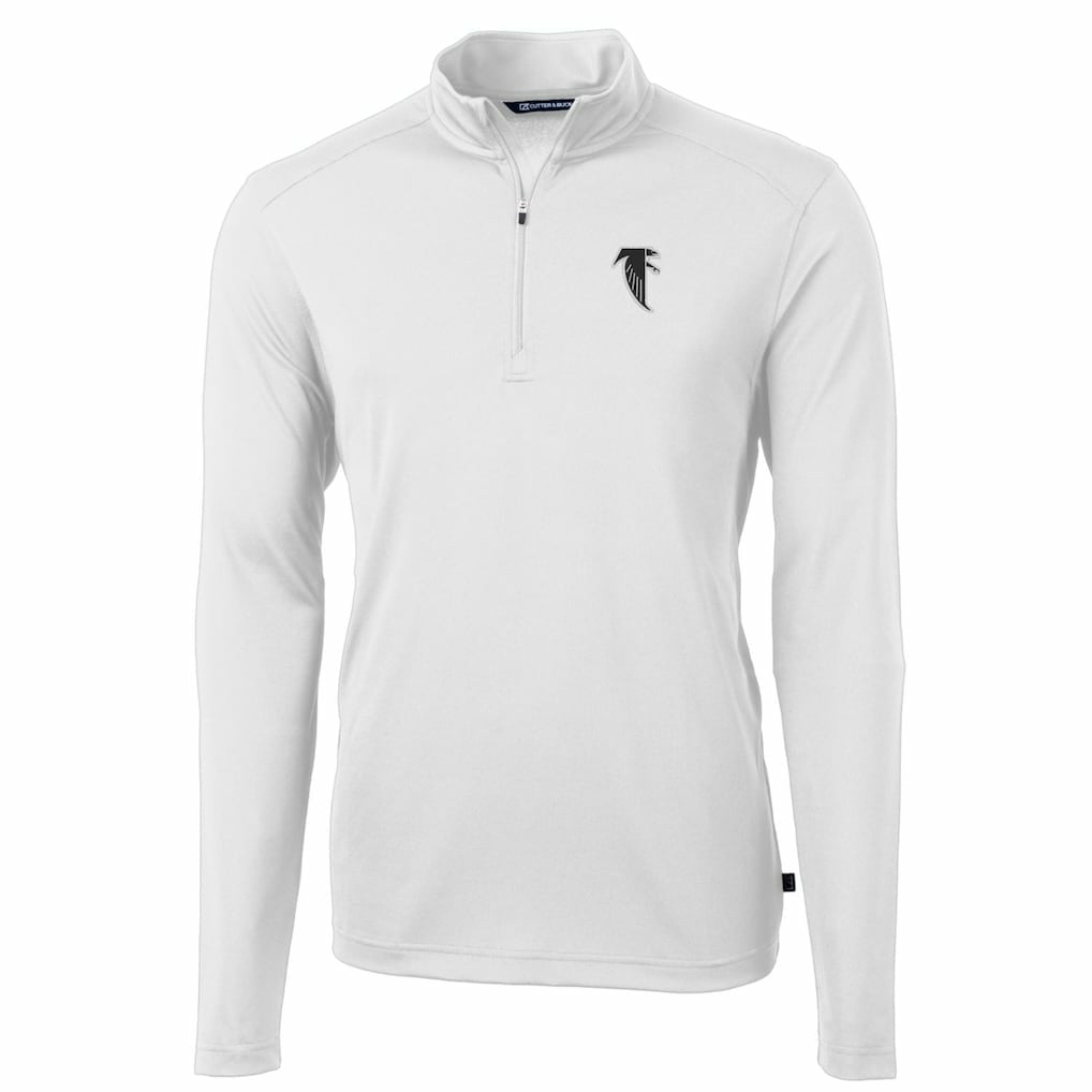 NFL Atlanta Falcons Cutter & Buck Throwback Logo Virtue Eco Pique Recycled Quarter-Zip Pullover Top