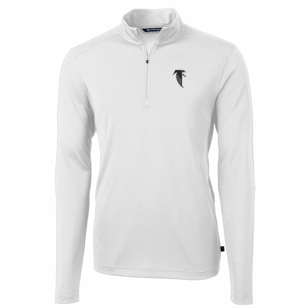 NFL Atlanta Falcons Cutter & Buck Throwback Logo Virtue Eco Pique Recycled Quarter-Zip Pullover Top