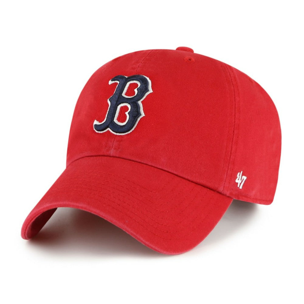 Boston Red Sox Primary Team Logo Clean Up Adjustable Hat - Red | 47 brand