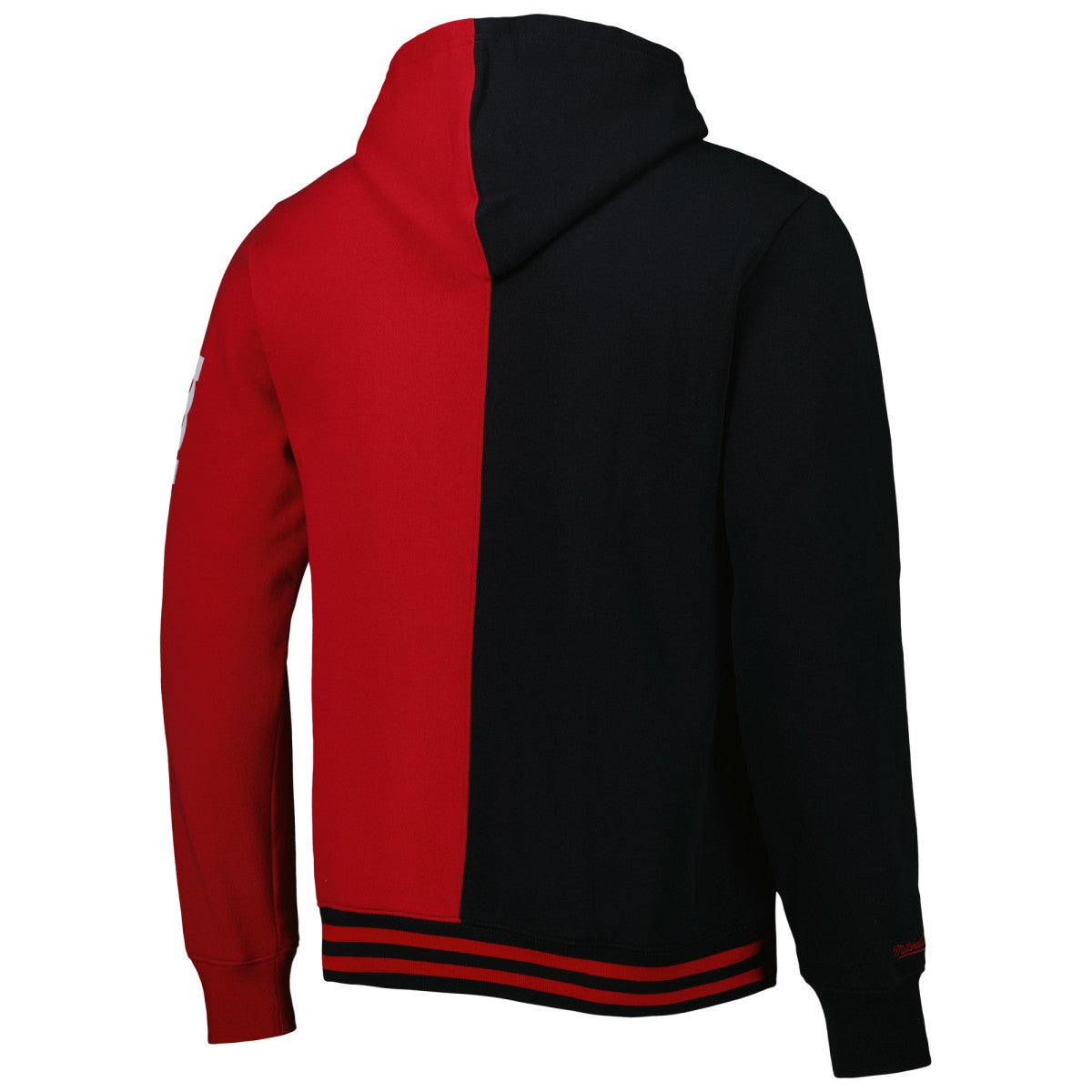 Miami Heat Hardwood Classics Split Pullover Hoodie - Black/Red | Mitchell & Ness sale