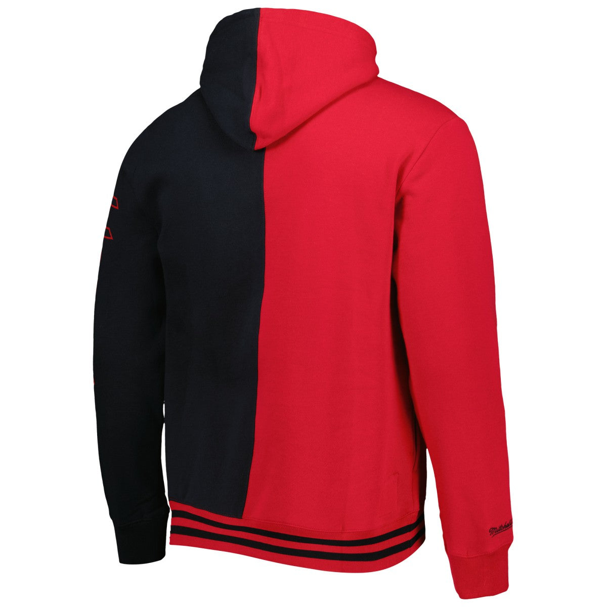 Portland Trail Blazers Hardwood Classics Split Pullover Hoodie - Red/Black | Mitchell & Ness shop