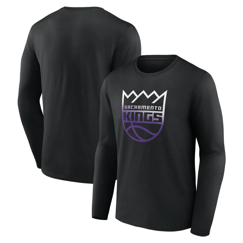 Sacramento Kings Gradient Logo Long Sleeve T-Shirt - Black outlet