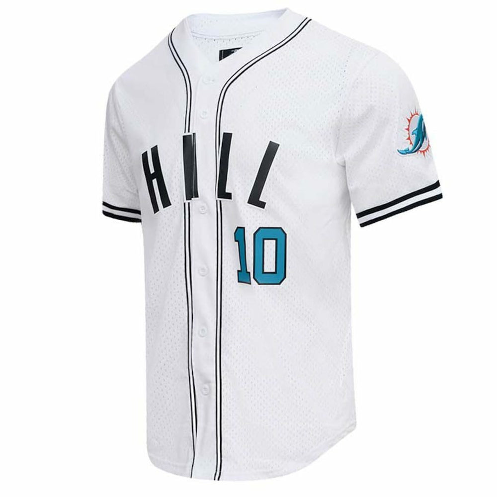 NFL Miami Dolphins Tyreek Hill  Pro Standard Mesh Baseball Button-Up T-Shirt