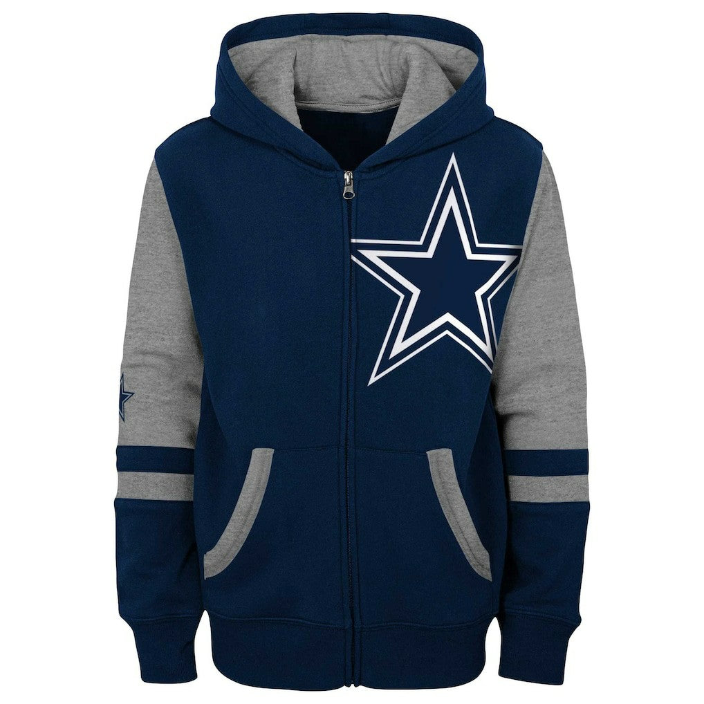 NFL Dallas Cowboys Youth Colorblock Full-Zip Hoodie