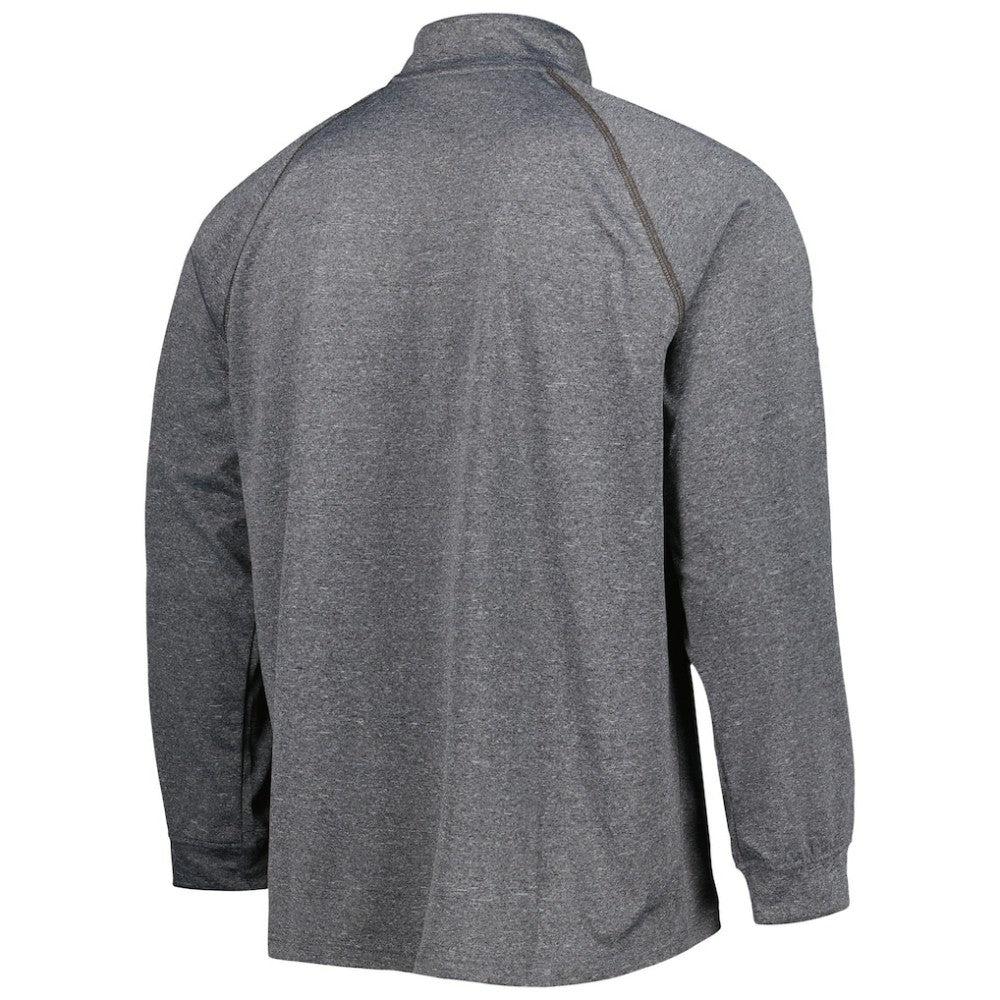 San Diego Padres Stitches Wordmark Raglan Quarter-Zip Top - Heather Gray