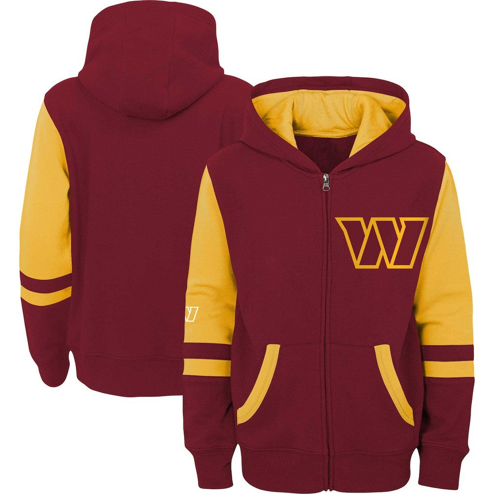NFL Washington Commanders Preschool Stadium Color Block Full-Zip Hoodie
