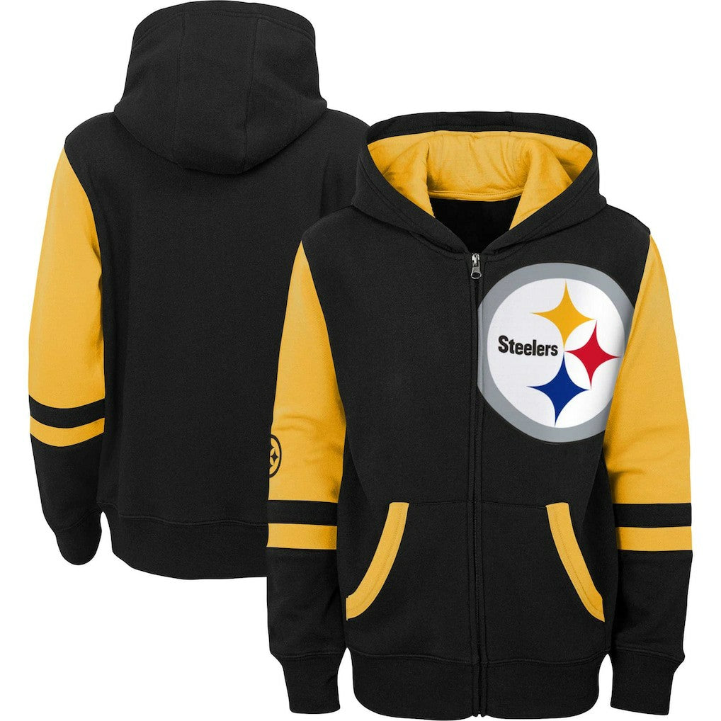 NFL Pittsburgh Steelers Preschool Stadium Color Block Full-Zip Hoodie