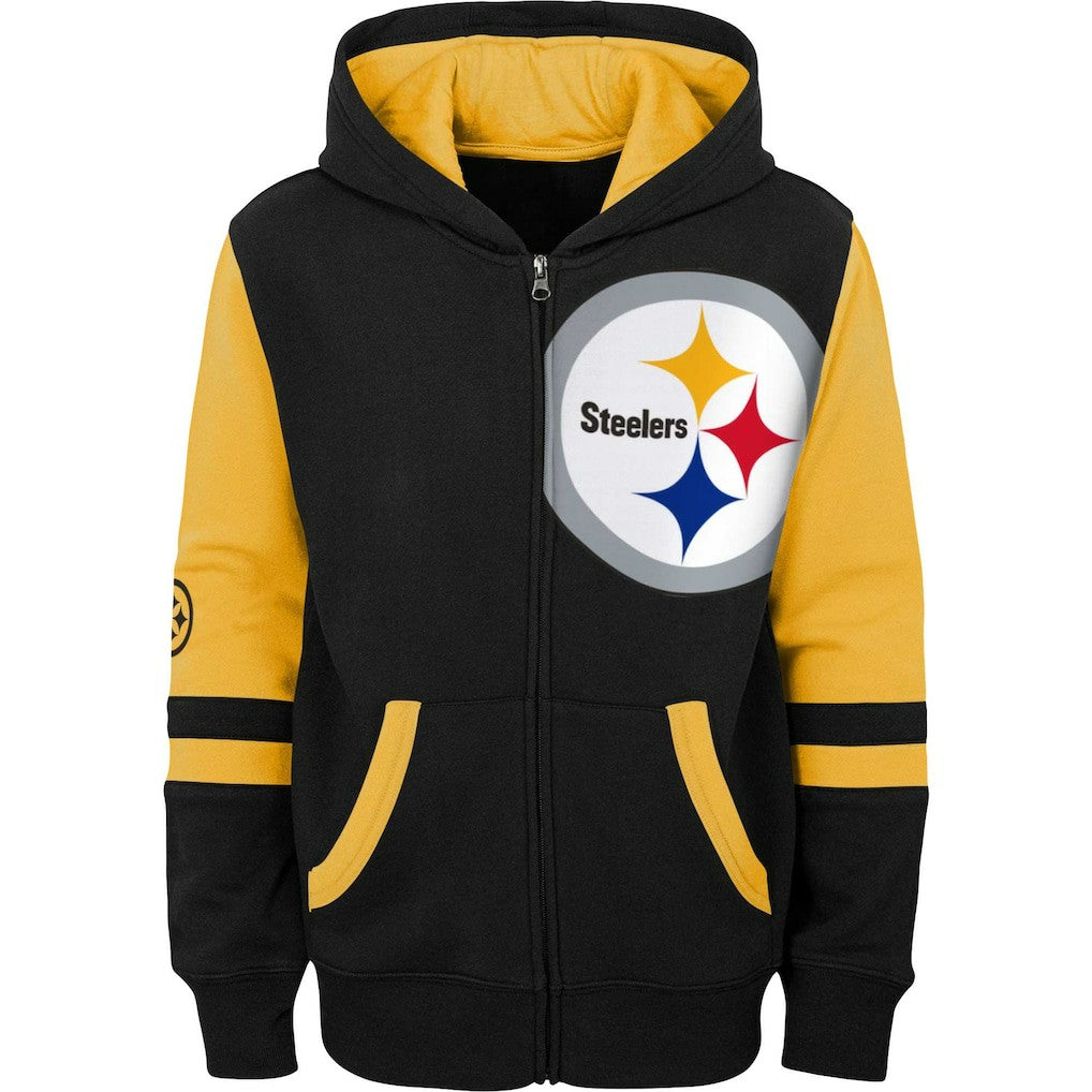 NFL Pittsburgh Steelers Preschool Stadium Color Block Full-Zip Hoodie