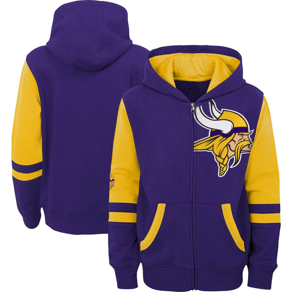 NFL Minnesota Vikings Preschool Stadium Color Block Full-Zip Hoodie