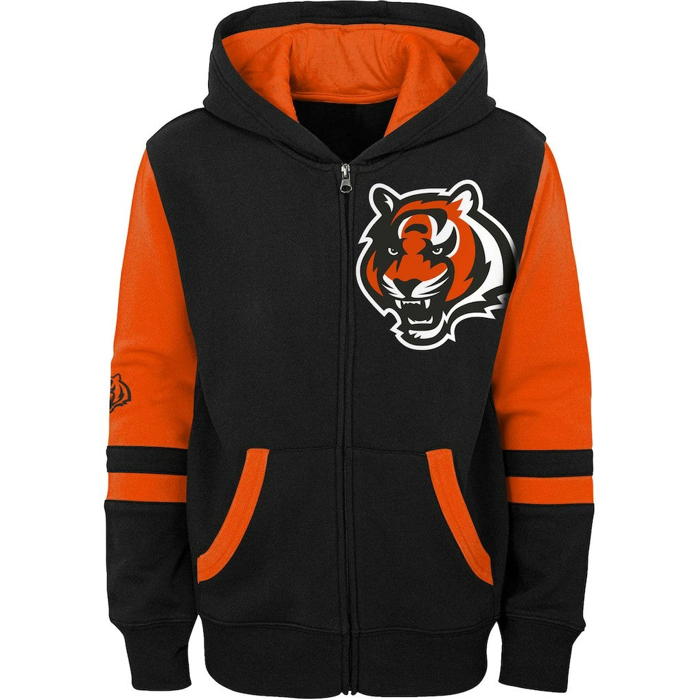 NFL Cincinnati Bengals Youth Colorblock Full-Zip Hoodie